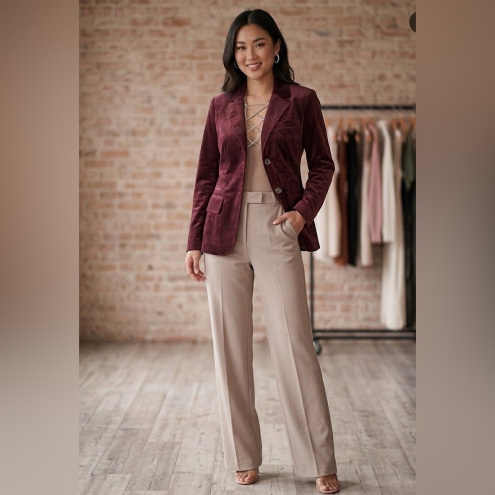 NWOT, Kate Hill Deep Red Blazer